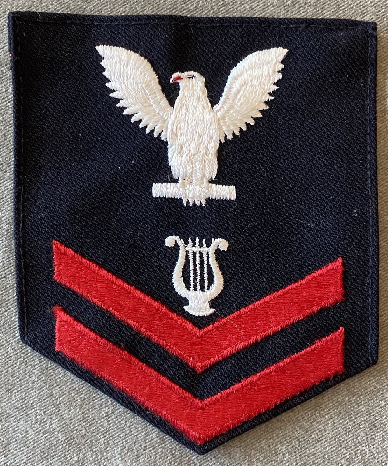 US Navy Rate Musician 2nd Class Petty Officer rank Patch USN MU2