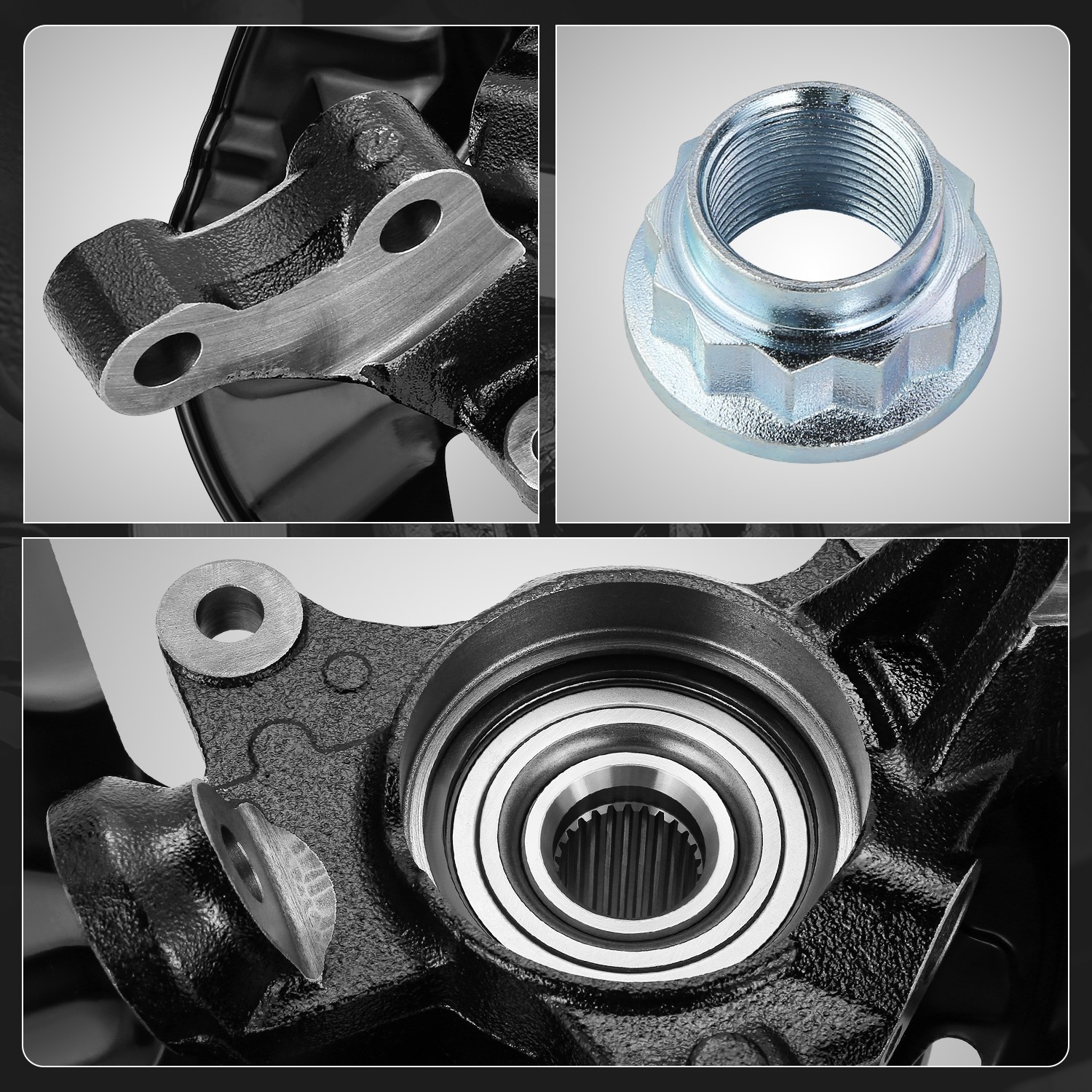 For 2003-2008 Toyota Corolla Front Right Side Loaded Steering Knuckle Assembly
