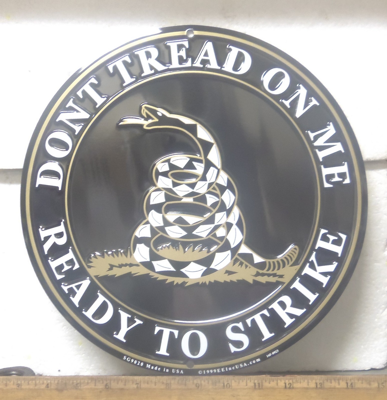 Large Don’t Tread on Me – Ready to Strike Aluminum Sign