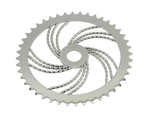 bike Steel Sprocket Triple Twisted 44T Chrome. Bike sprocket, bicycle sprocket