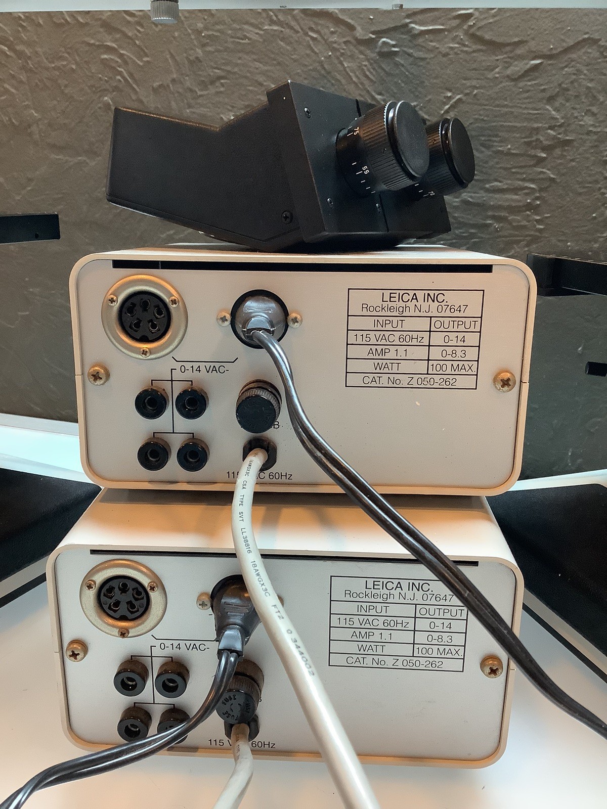 Dual Leitz LabroLux S Microscope w/ Microscopes Bridge And Spare Bino Head