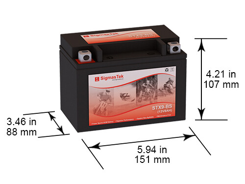 Honda 400CC TRX400EX, FourTrax, Sportrax, 1999-2009 Battery (Replacement) 120CCA