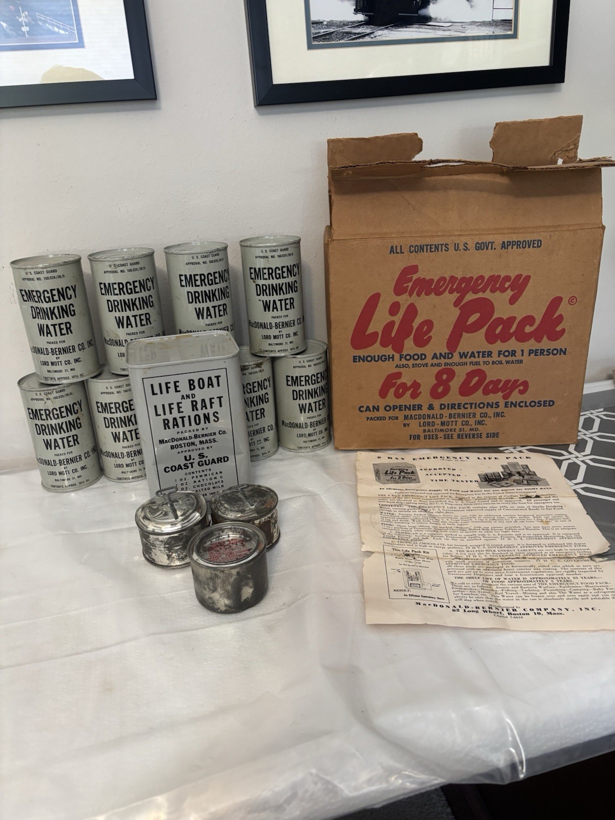 ATOMIC BOMB Emergency Life Pack 8 Day Survival Atomic Civil Defense Rations 1950