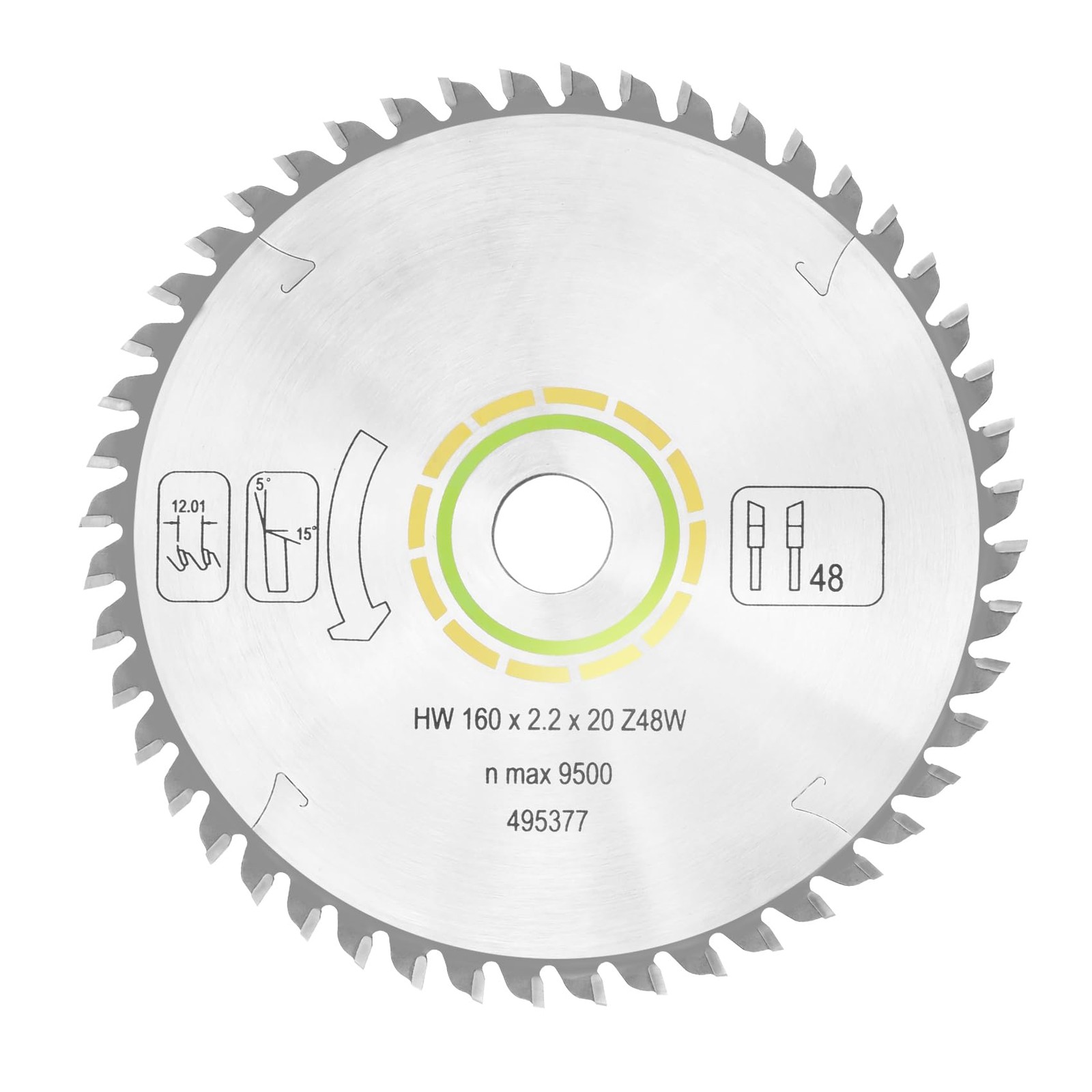 Festool Track Saw Blade 160mm 48T ATB F 495377 491952 TS 55 TSC 55 HK 55