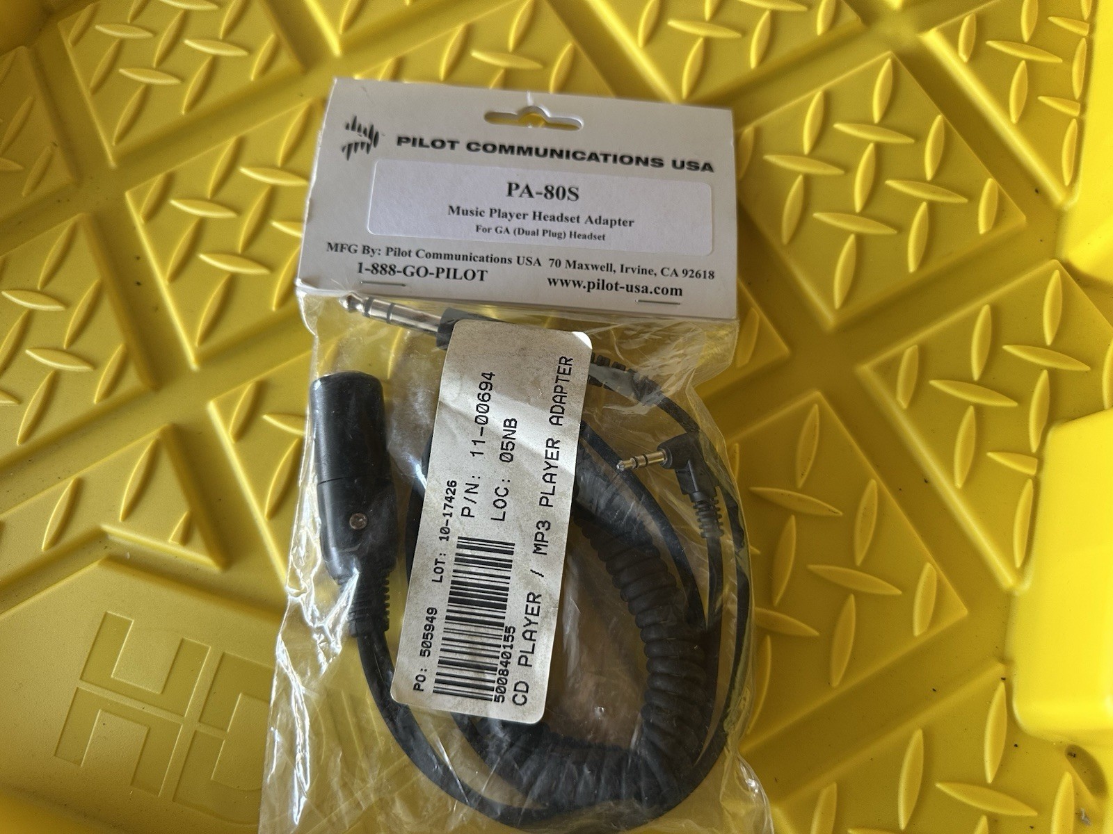 Pilot Communications PA-80S Recorder Adapter For GA (Dual Plug) Headset