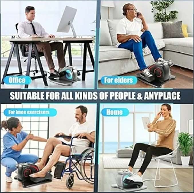 ANCHEER Under Desk Elliptical Machine w/ Remote Control LCD Display Quiet Seated