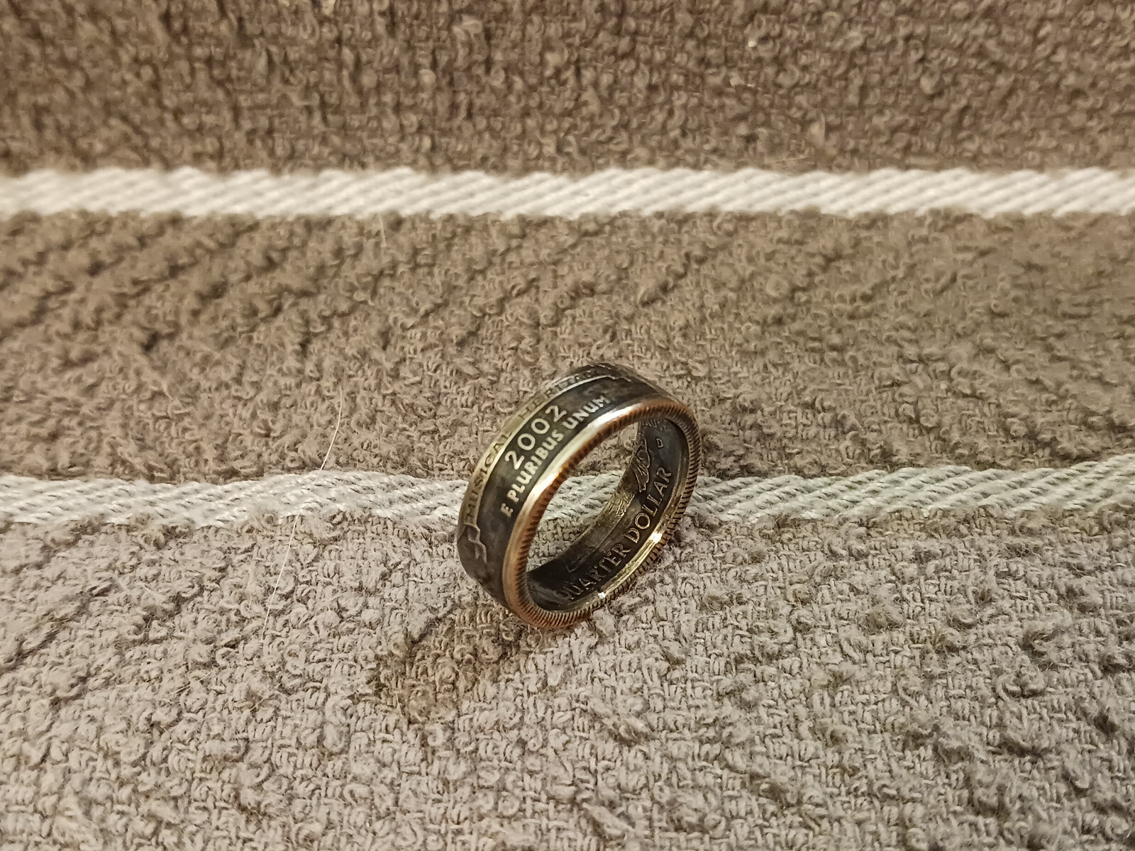 Tennessee State Washington Quarters coin ring 6 2002