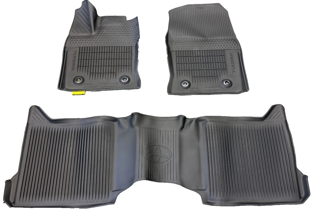 TOYOTA TUNDRA HV/TUNDRA  2022-2026 3PCS D-CAB BLACK FLOOR LINERS PT206-34220-20