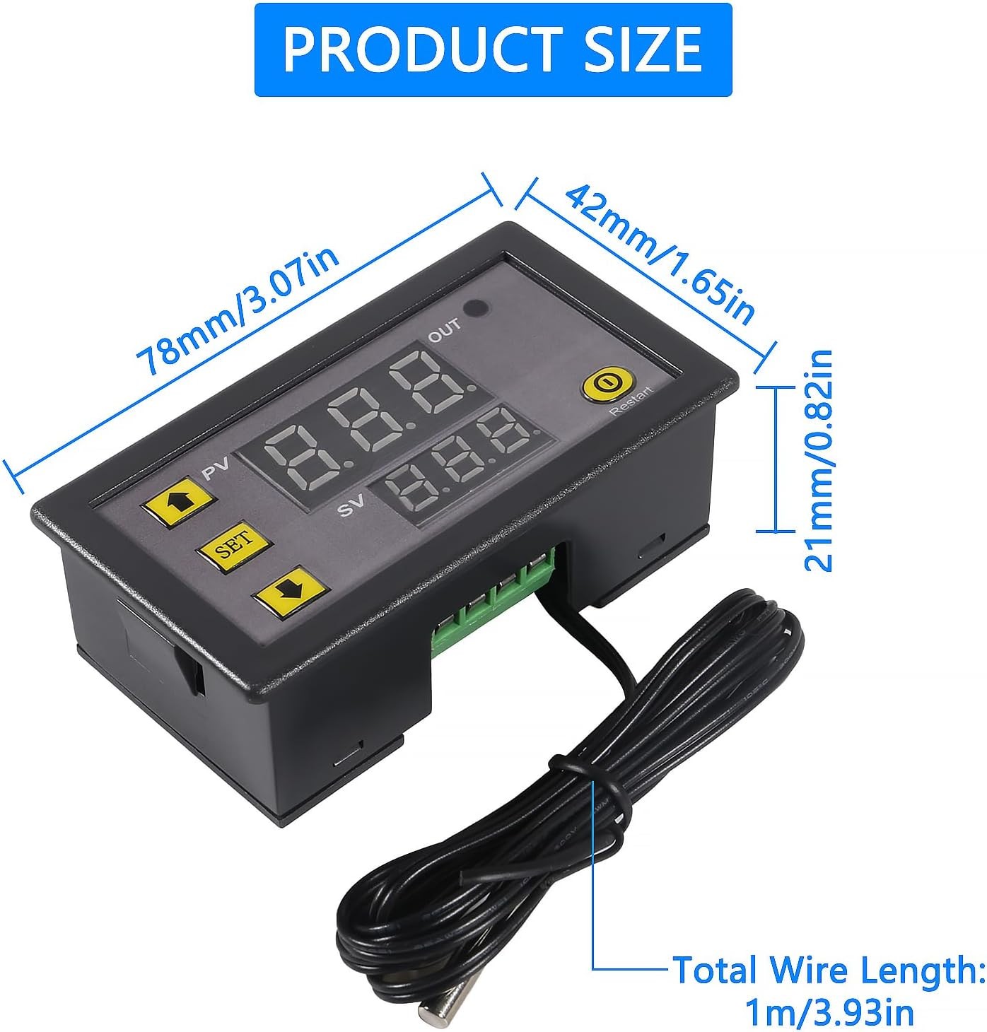 2PCS W3230 Digital Temperature Controller 12V LED Thermostat -50~120°C