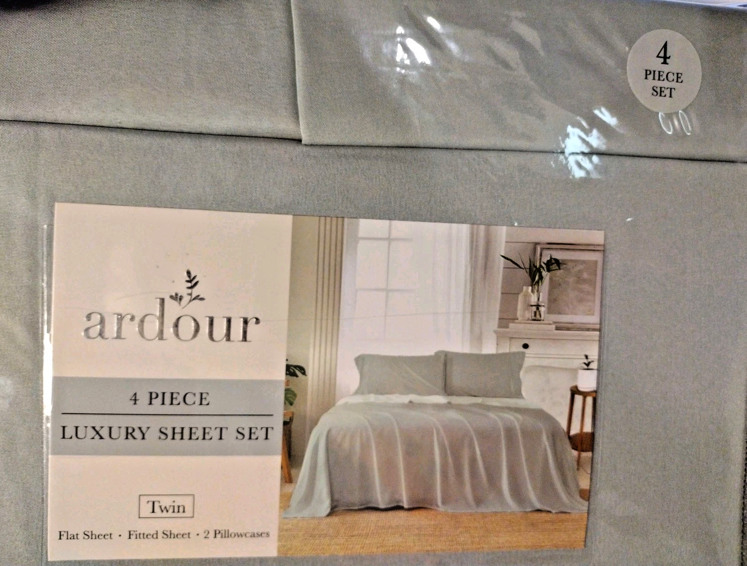 Ardour Luxury Sheet Set Twin Seafoam