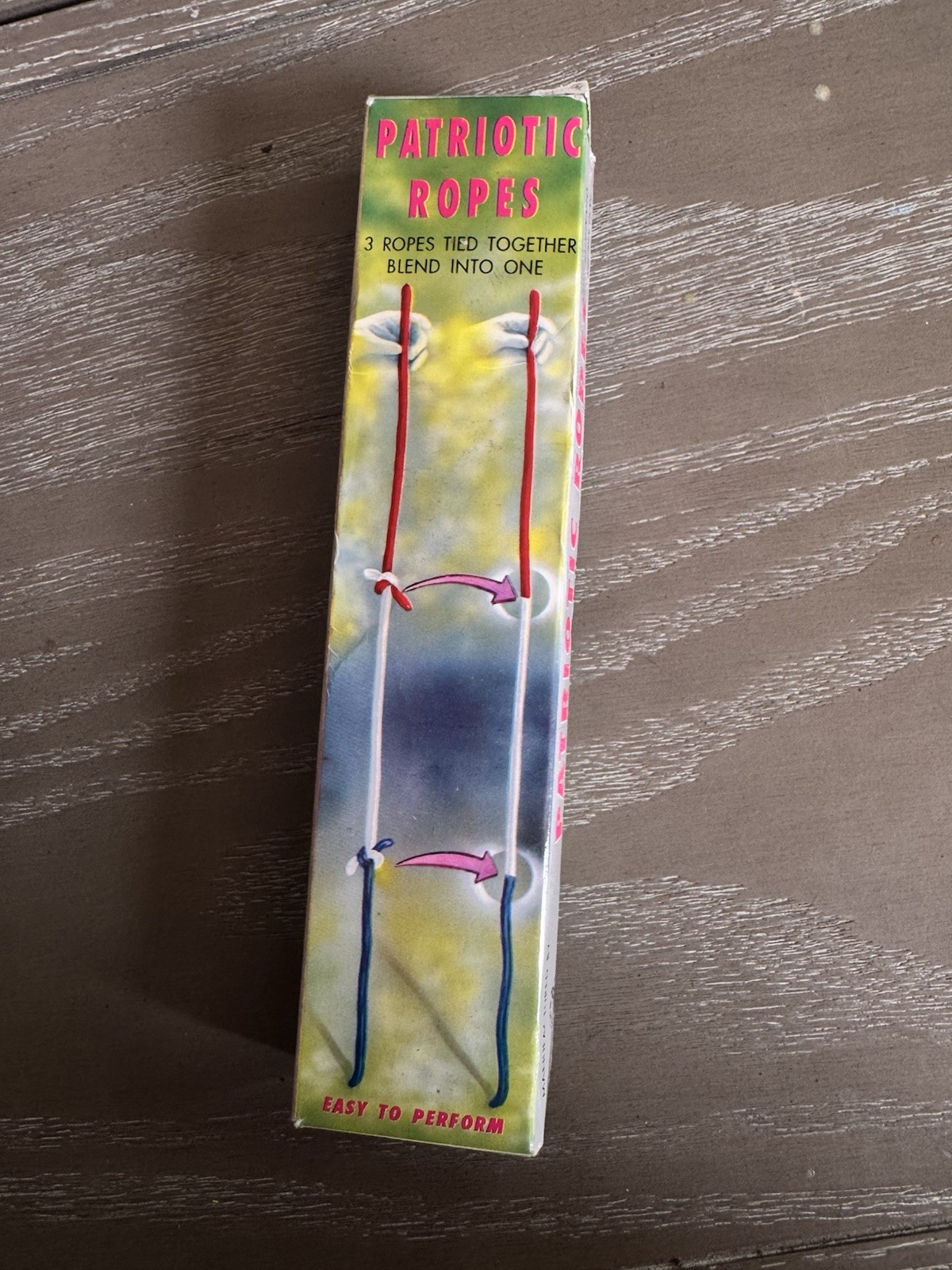 Vintage Patriotic Ropes Magic Trick Complete in Original Box Made in India