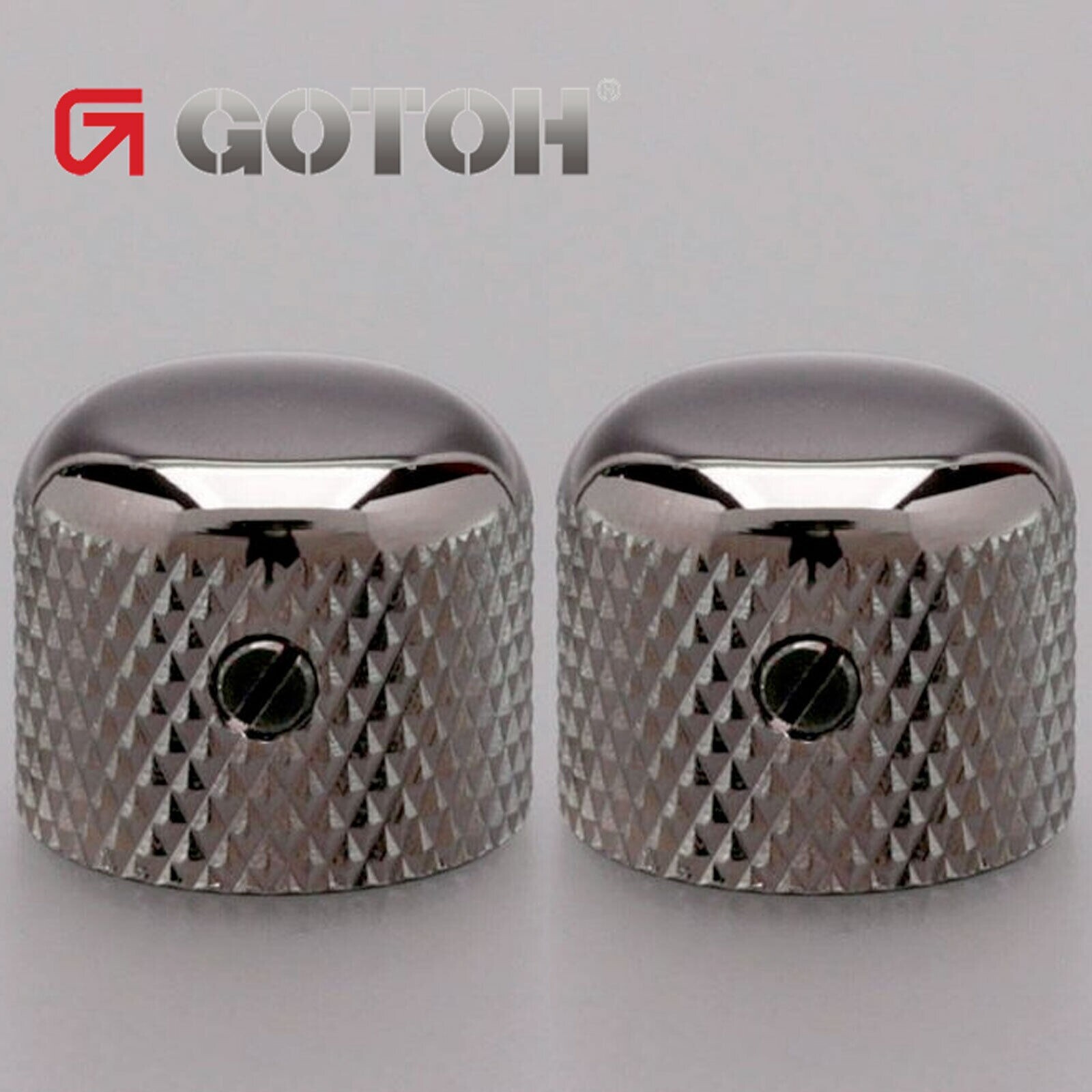 NEW (2) Gotoh VK3 Short Dome Knobs for 6mm Pots (Import Guitar/Bass) COSMO BLACK
