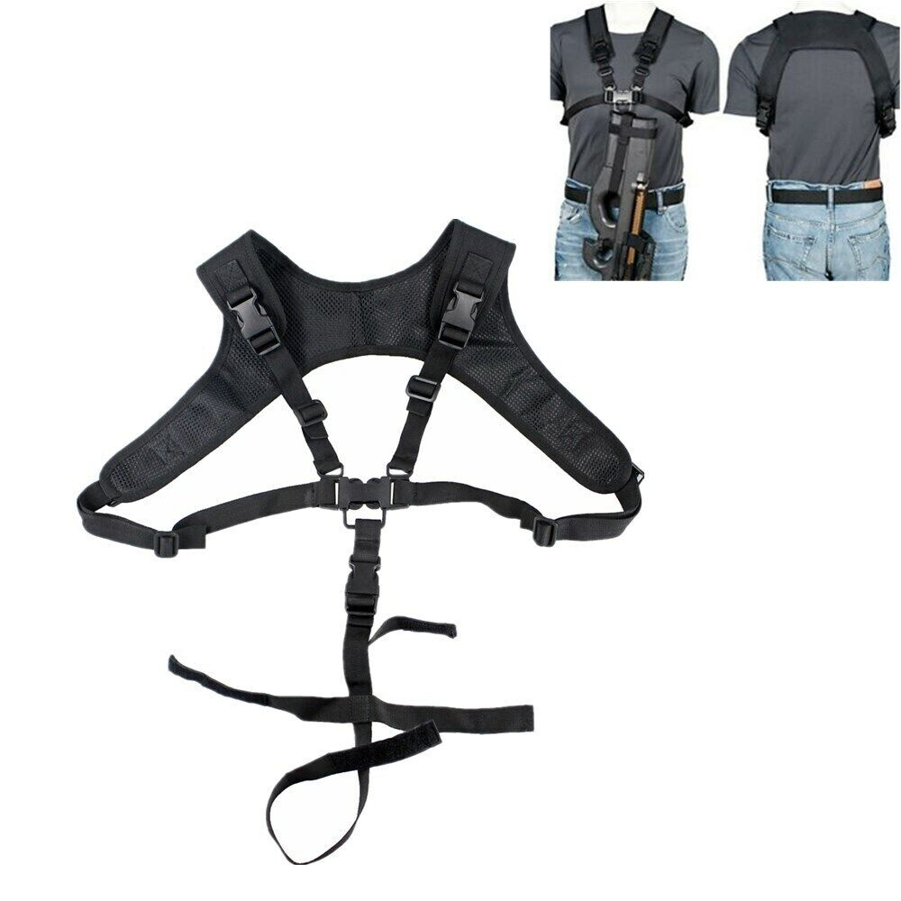 Tactical Adjustable Quick Release Gun Lanyard Shoulder Strap For P90 Rifle Sling