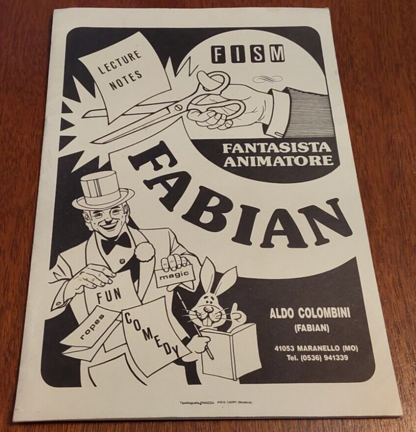 Fabian Aldo Colombini: Fantasista Animatore - Signed & Inscribed Lecture Notes