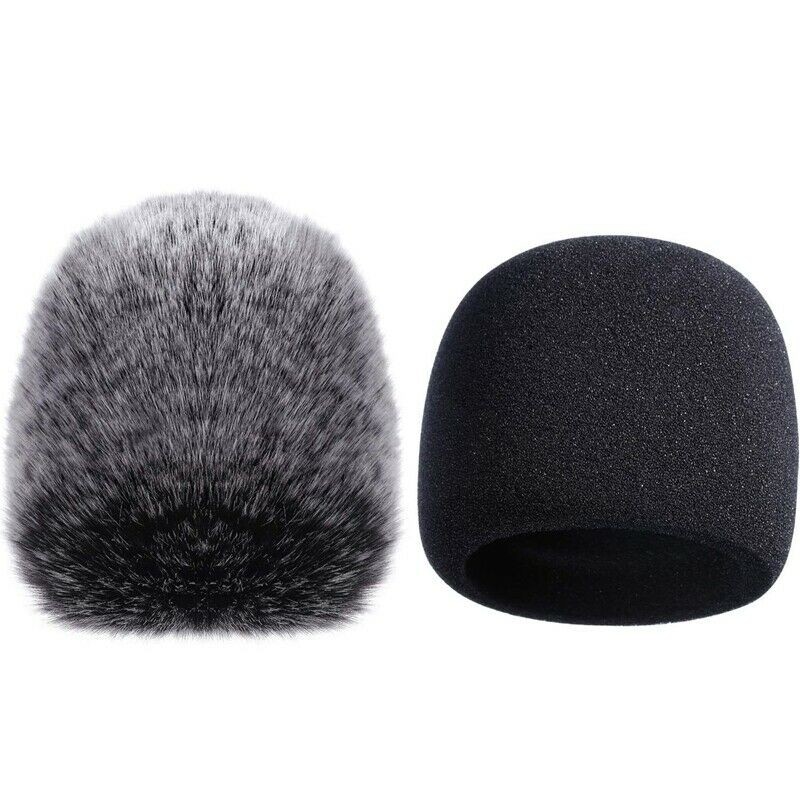 Furry windscreen + Foam windscreen Wind Cover for Blue Yeti Wind Noise Reduction