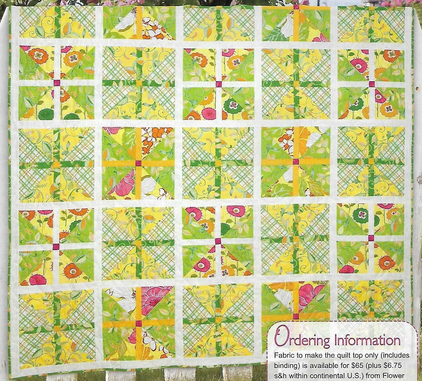 Floral Charm Quilt quilting pattern instructions