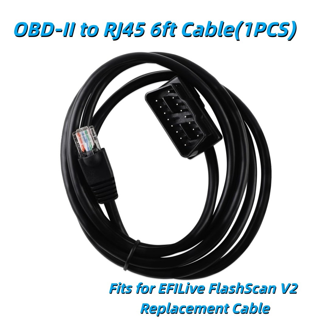 For EFILIVE FlashScan V2 Replacement Cable OBD2 OBDII OBD-II to RJ45 Cable