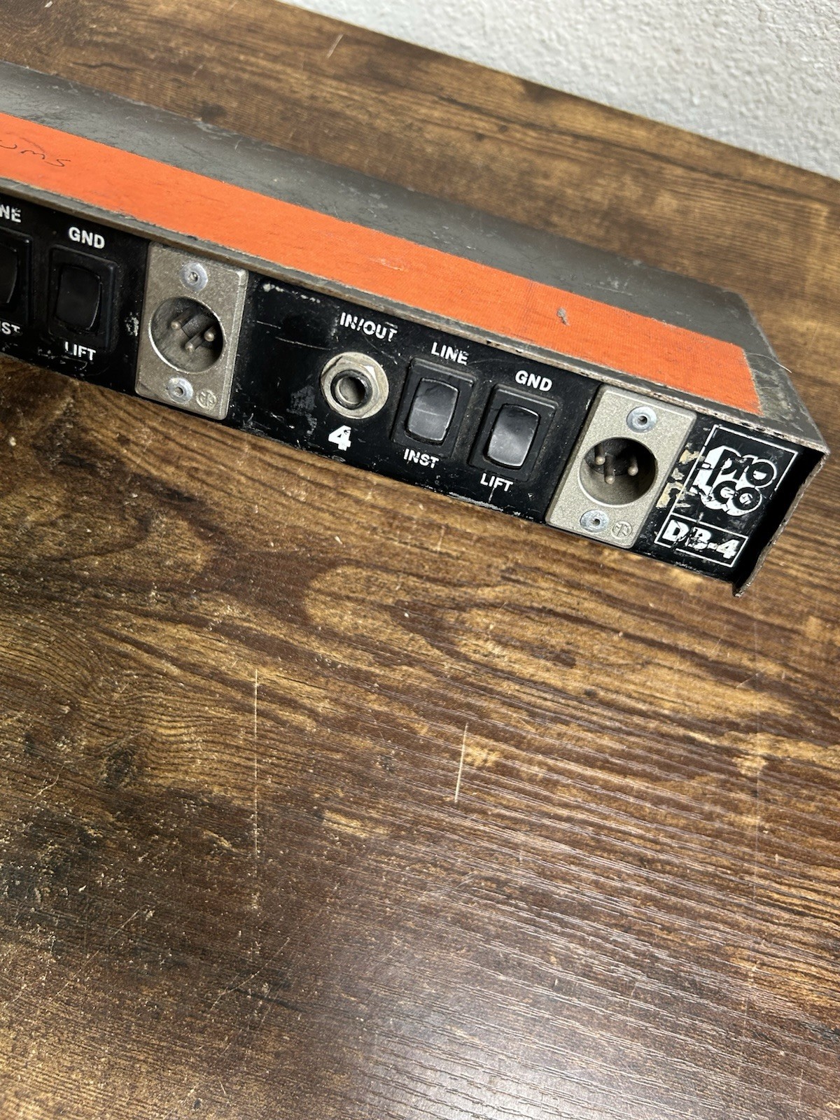 Pro Co DB-4 rackmount direct box For Interfacing Instrument/Midi Systems