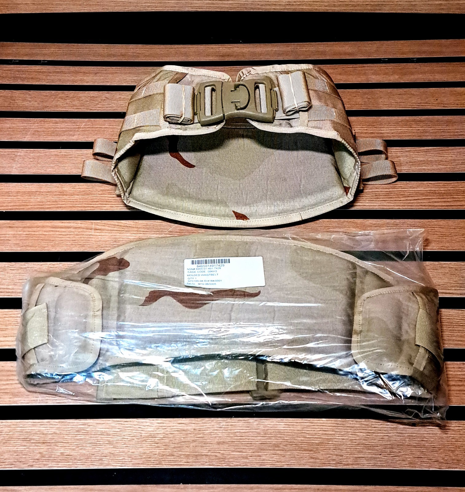 USGI Desert 3-Color MOLLE II Waist Belt 2005 OIF Iraqi Freedom 8465-01-491-7429