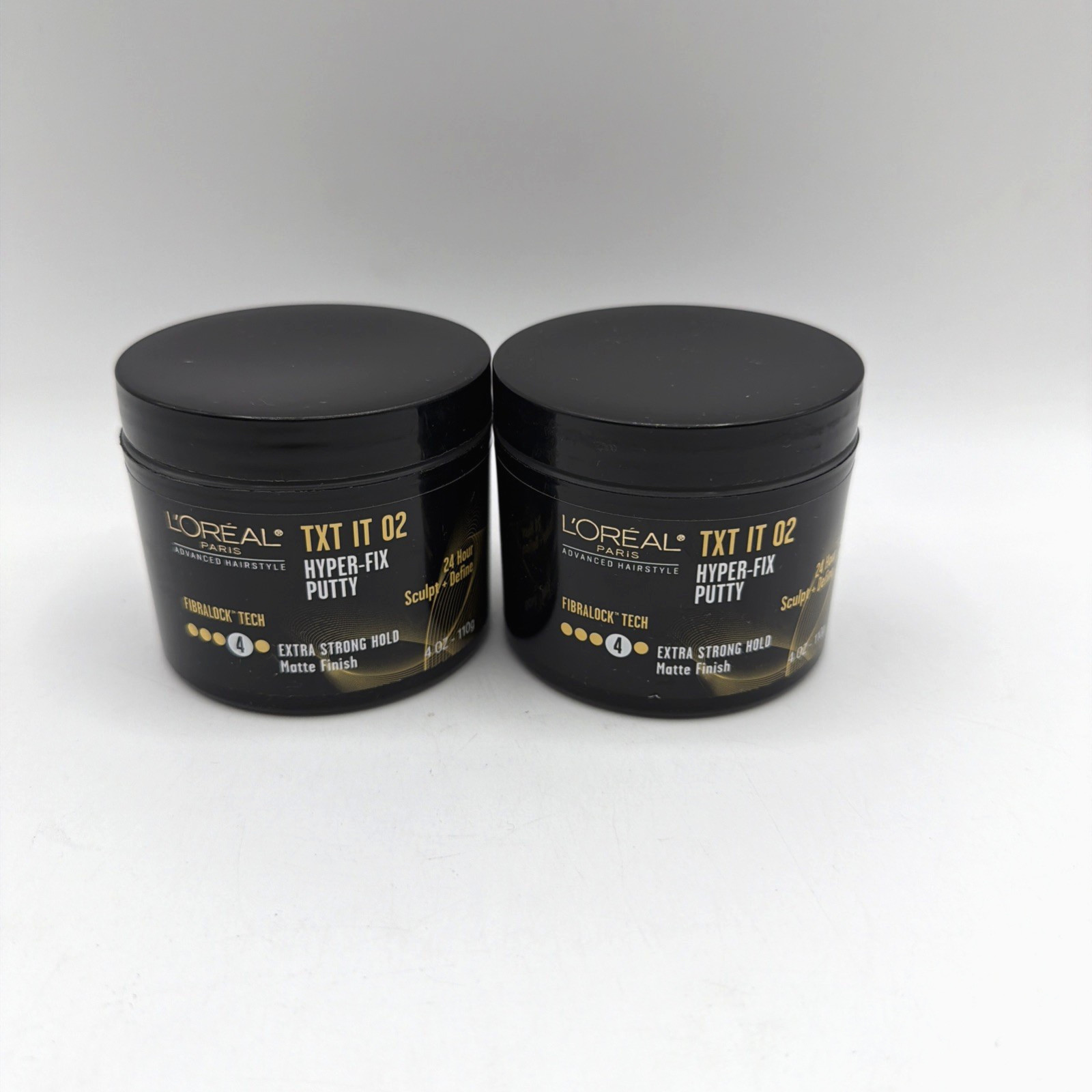 L'Oreal TXT IT 02 Hyper Fix Putty Extra Strong Hold 4 Oz Matte Finish 2 Pack