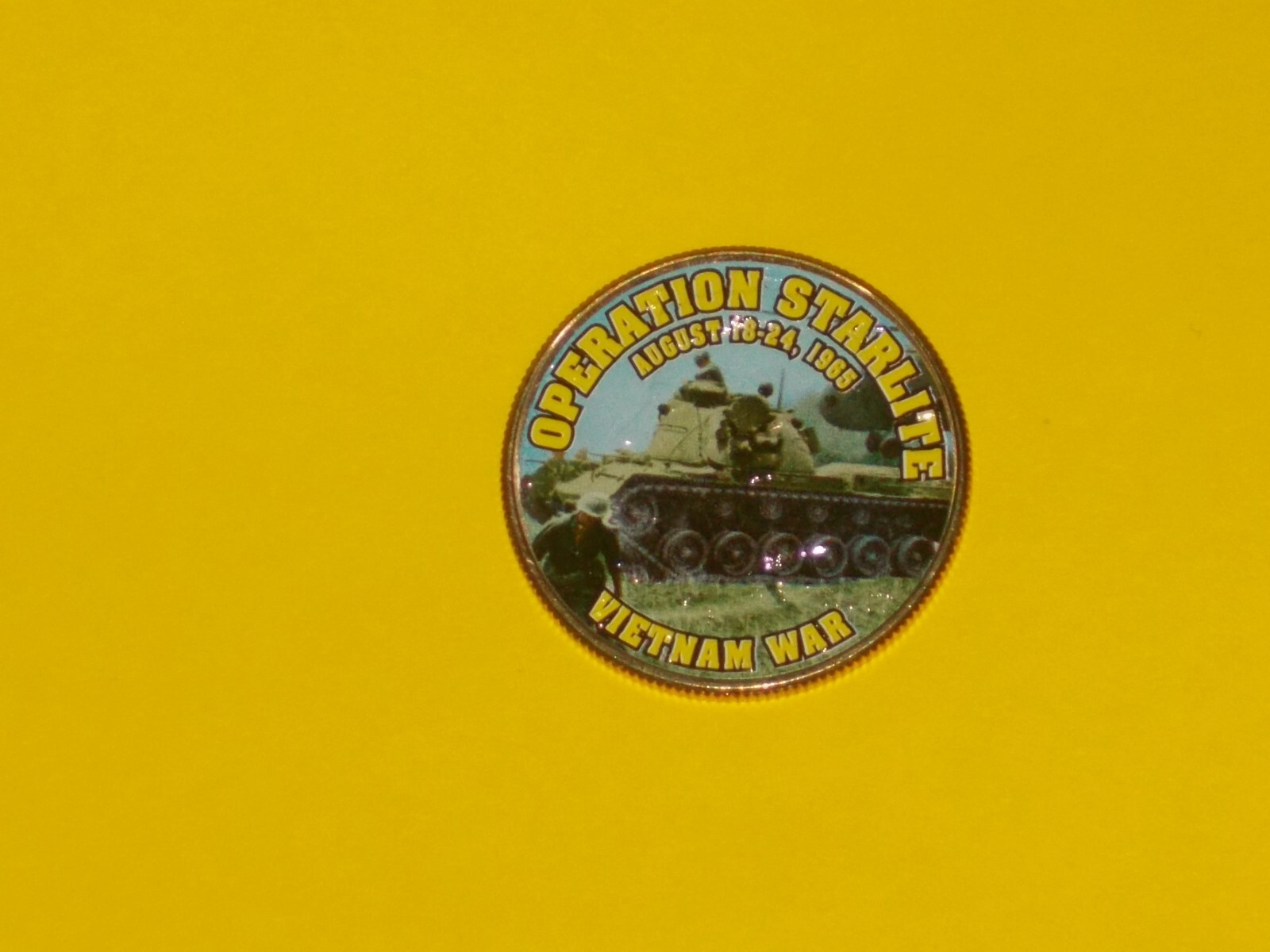 Colorized Kennedy Half Dollar - Vietnam War - Operation Starlite K570
