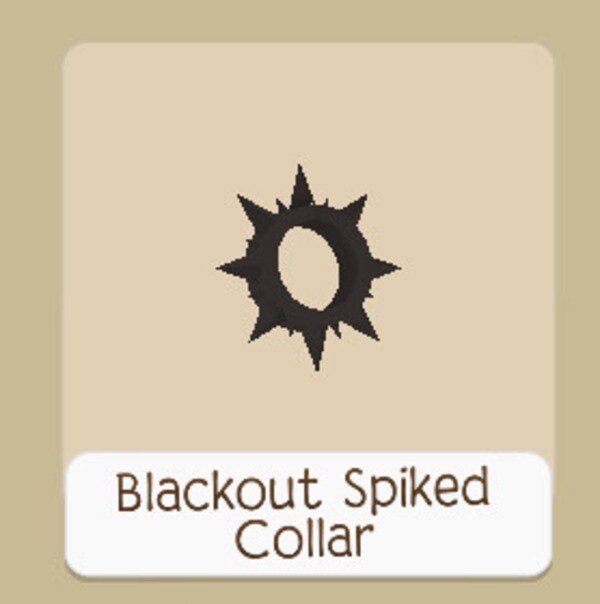 Animal Jam Play Wild Blackout Spiked Collar (Read Description)