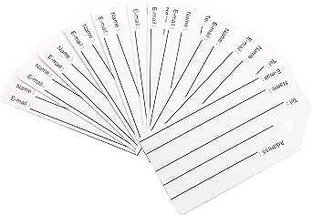 10Pack Name ID Card Blank Fit for Luggage Tags by