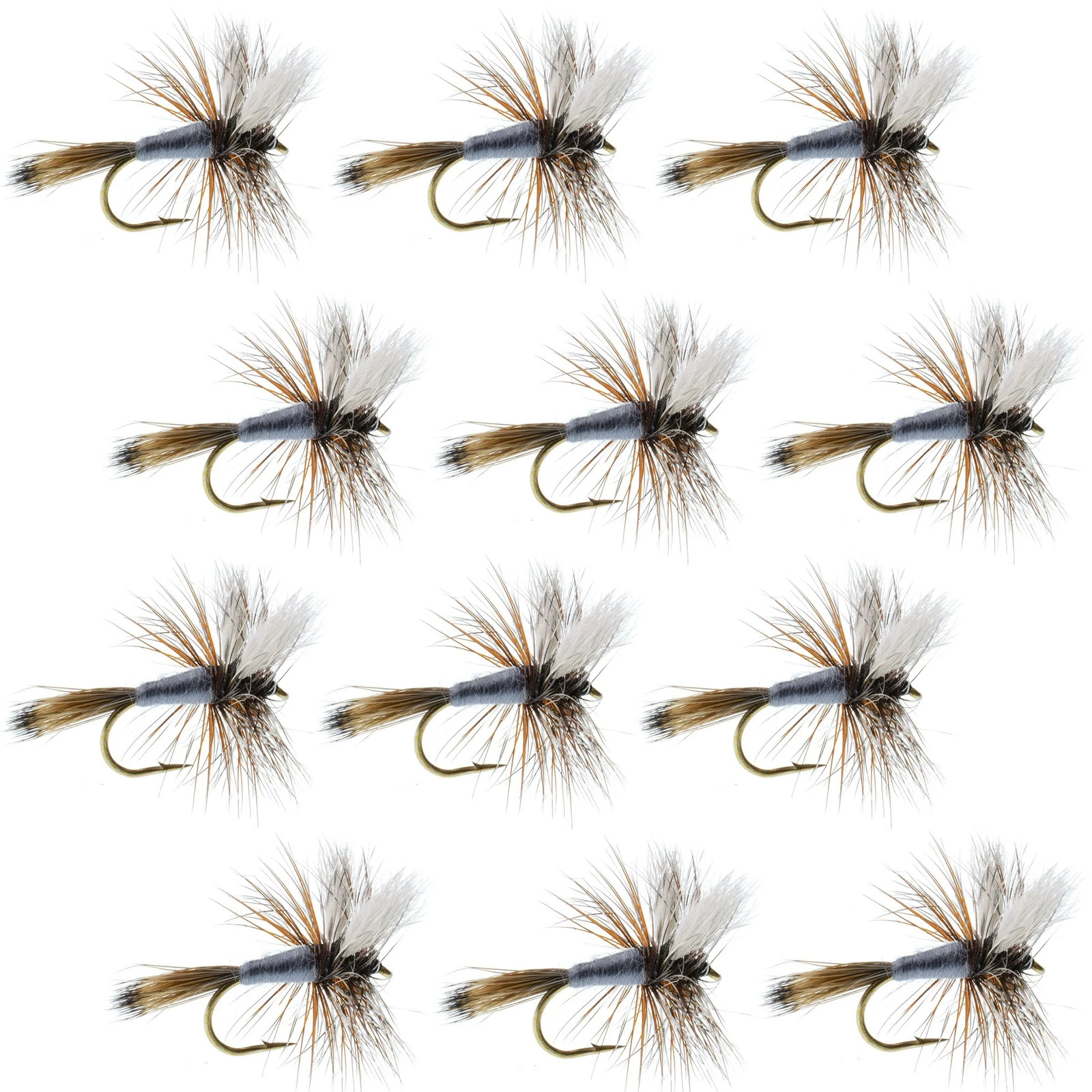 Adams Wulff Classic Dry Fly 1 Dozen Flies Hook Size 14