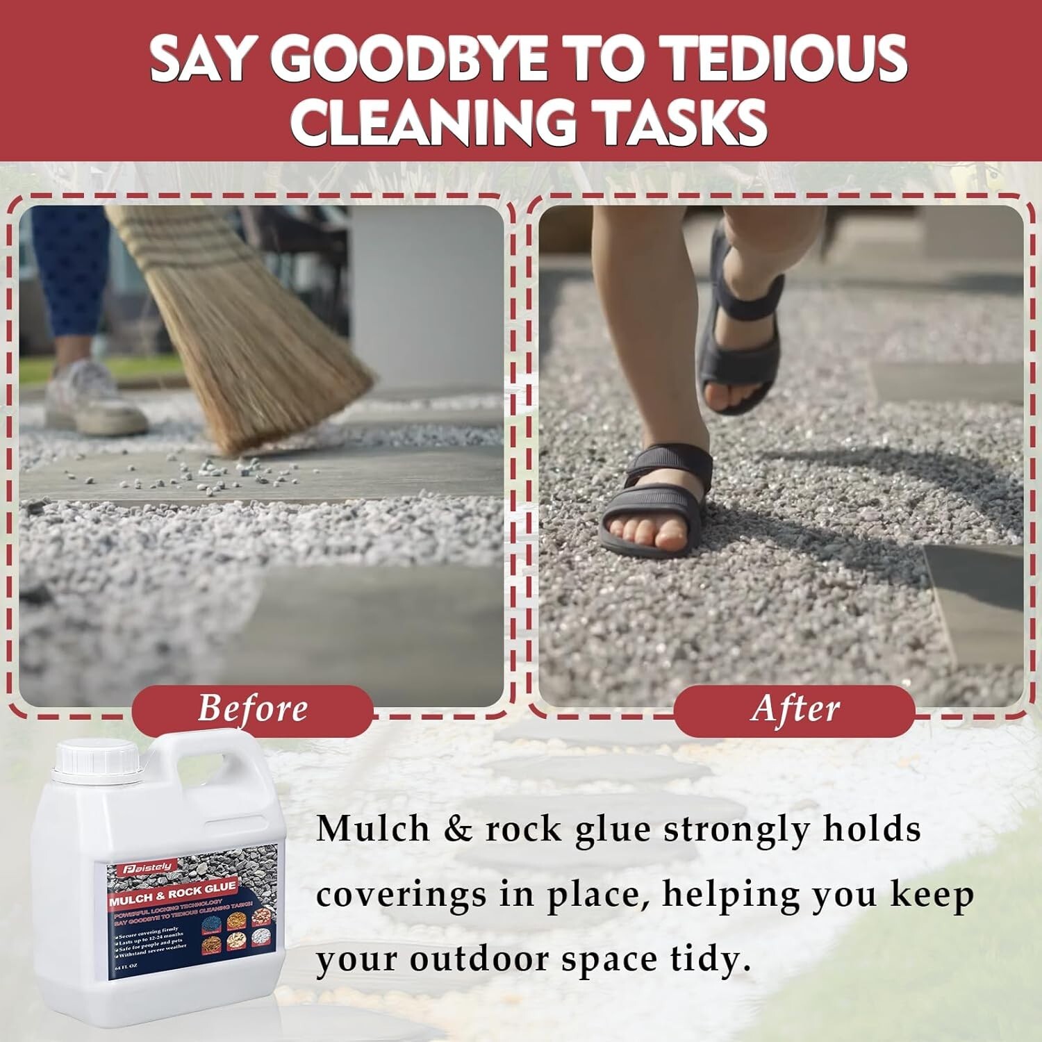 Mulch Glue, Gravel Glue, Mulch Glue for Landscaping, Concentrate Rock Glue for