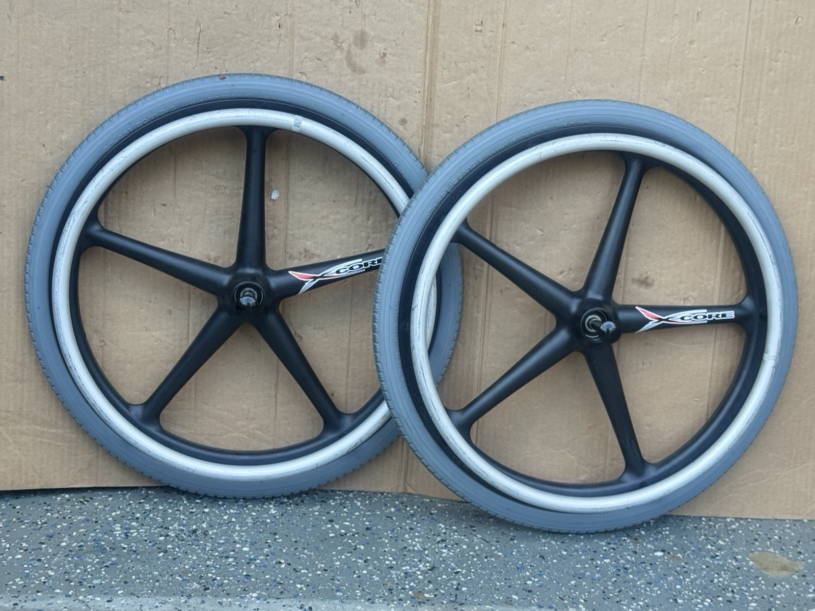 Pair 20” X-core Wheelchair Wheels Ki Mobility Catalyst Wheelchair W/ Axle Pin