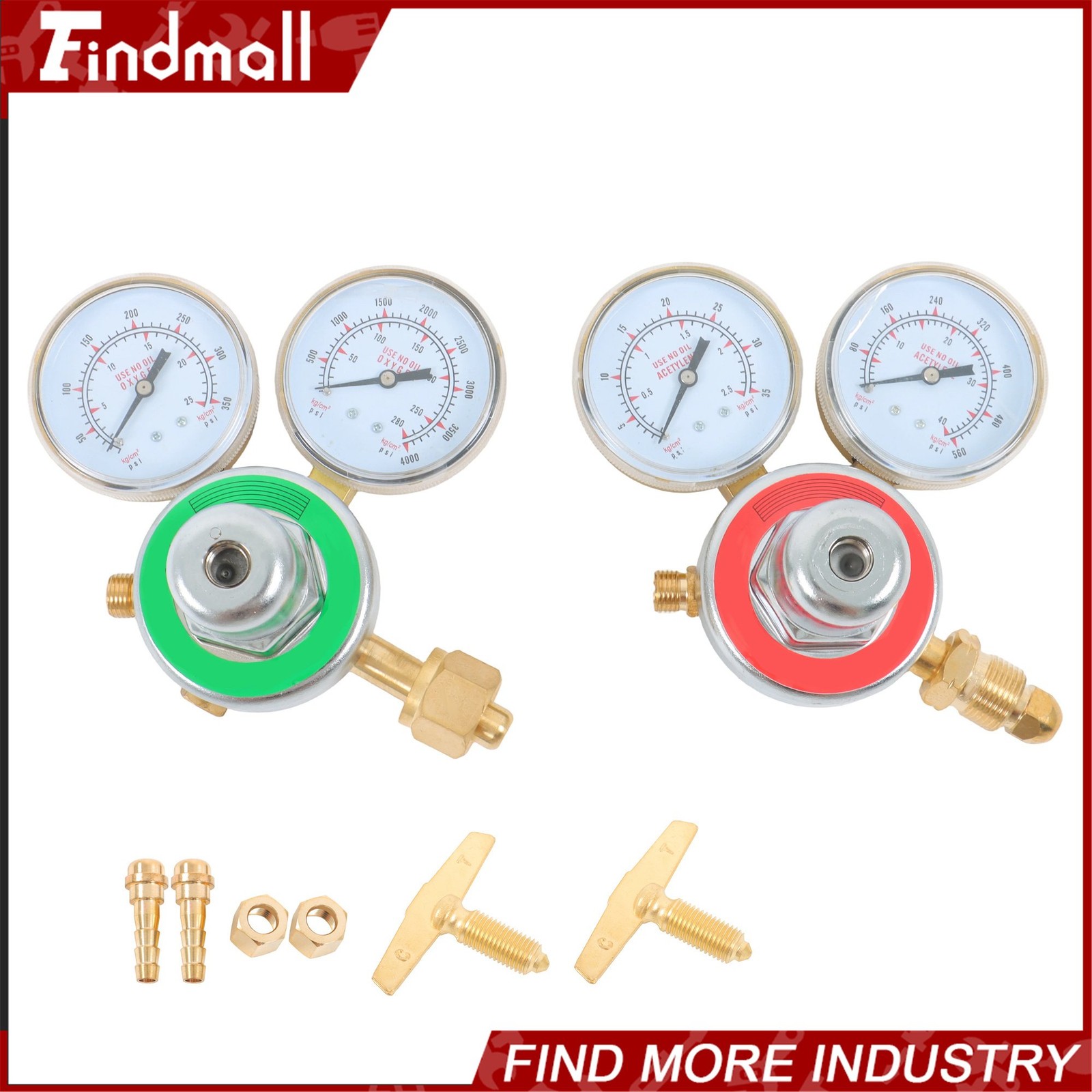 Acetylene Oxygen Gas Welding Regulator Pressure Gauge Fit Solid Brass Set