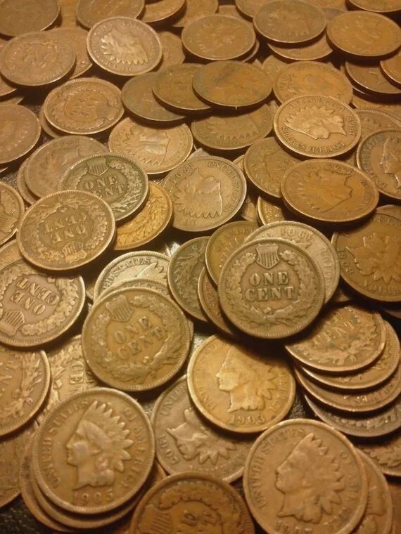 3 Random Date Indian Head Pennies 1859 - 1909 Indian Head Penny Lot!