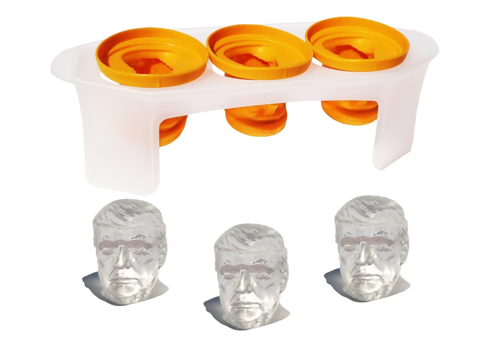 Donald Trump Ice Cube Trays - Funny Presidential Molds for Whiskey Large