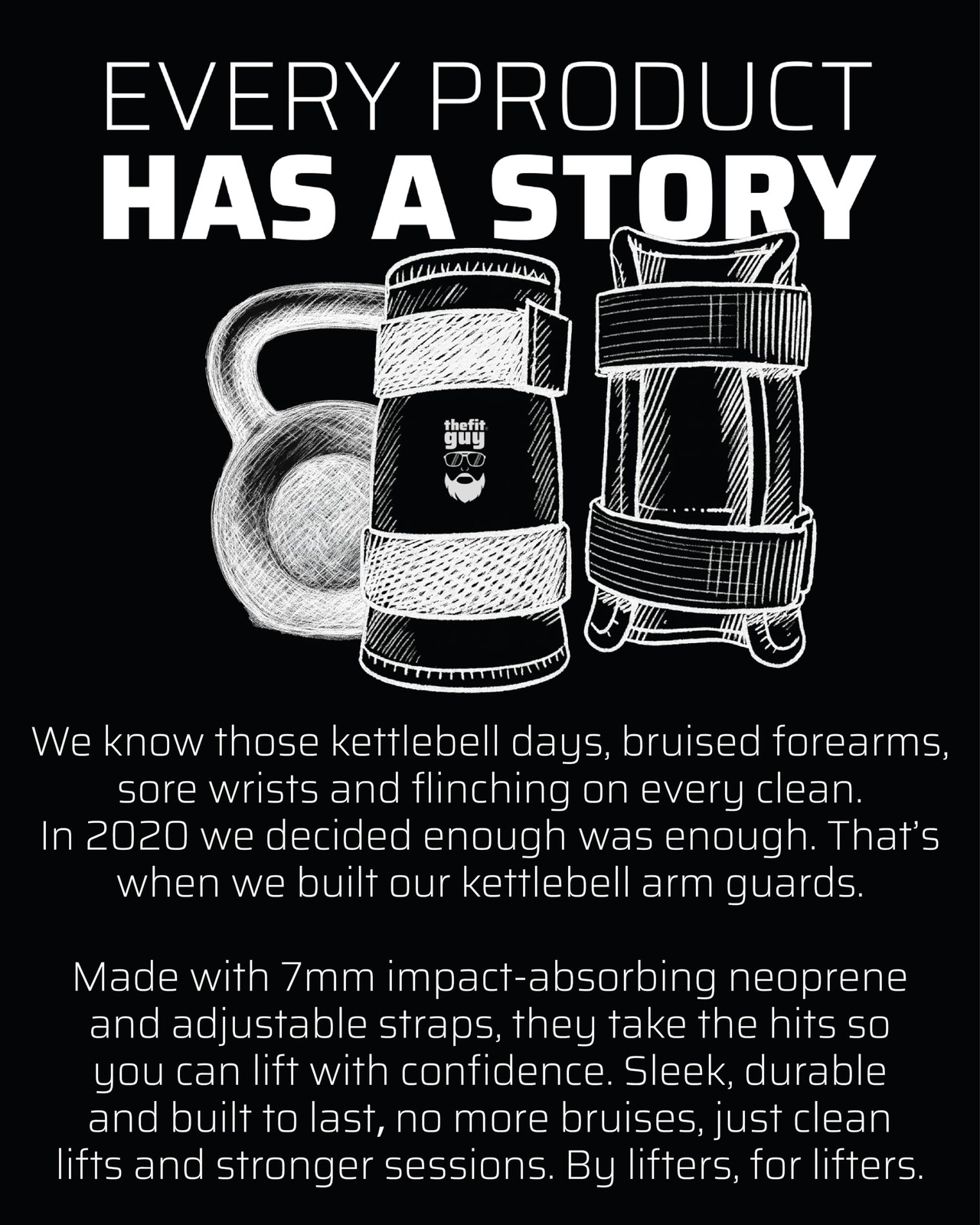 Kettlebell Wrist & Forearm Guards | 7mm Impact-Absorbing Neoprene | Adjustabl...