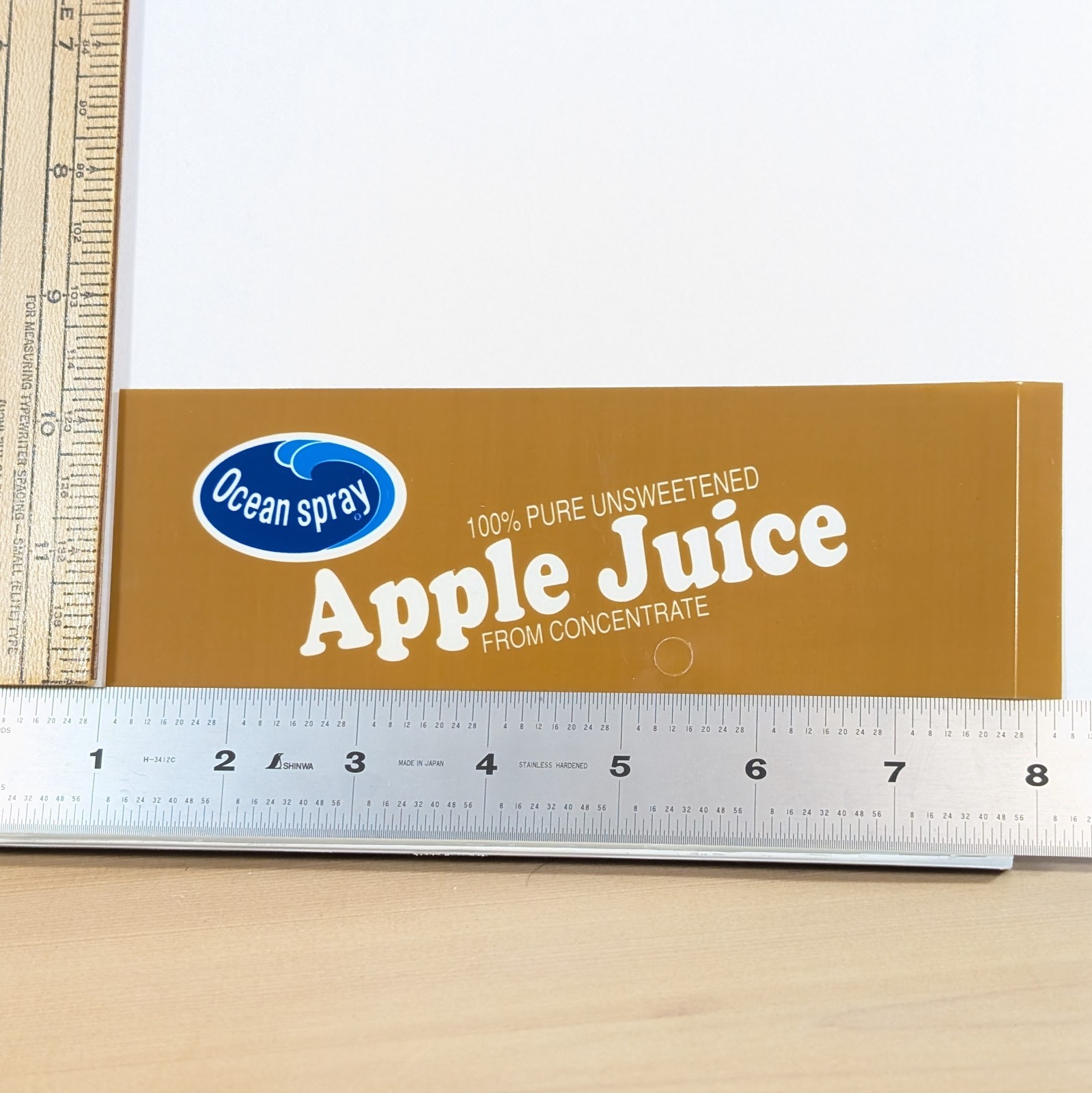 Ocean Spray Apple Juice vintage NOS Soda Vending Machine Flavor Strip retro