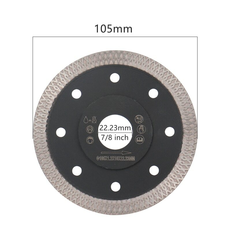 4-5'' Porcelain Tile Turbo Thin Diamond Dry Cutting Disc Grinder Wheel Saw Blade
