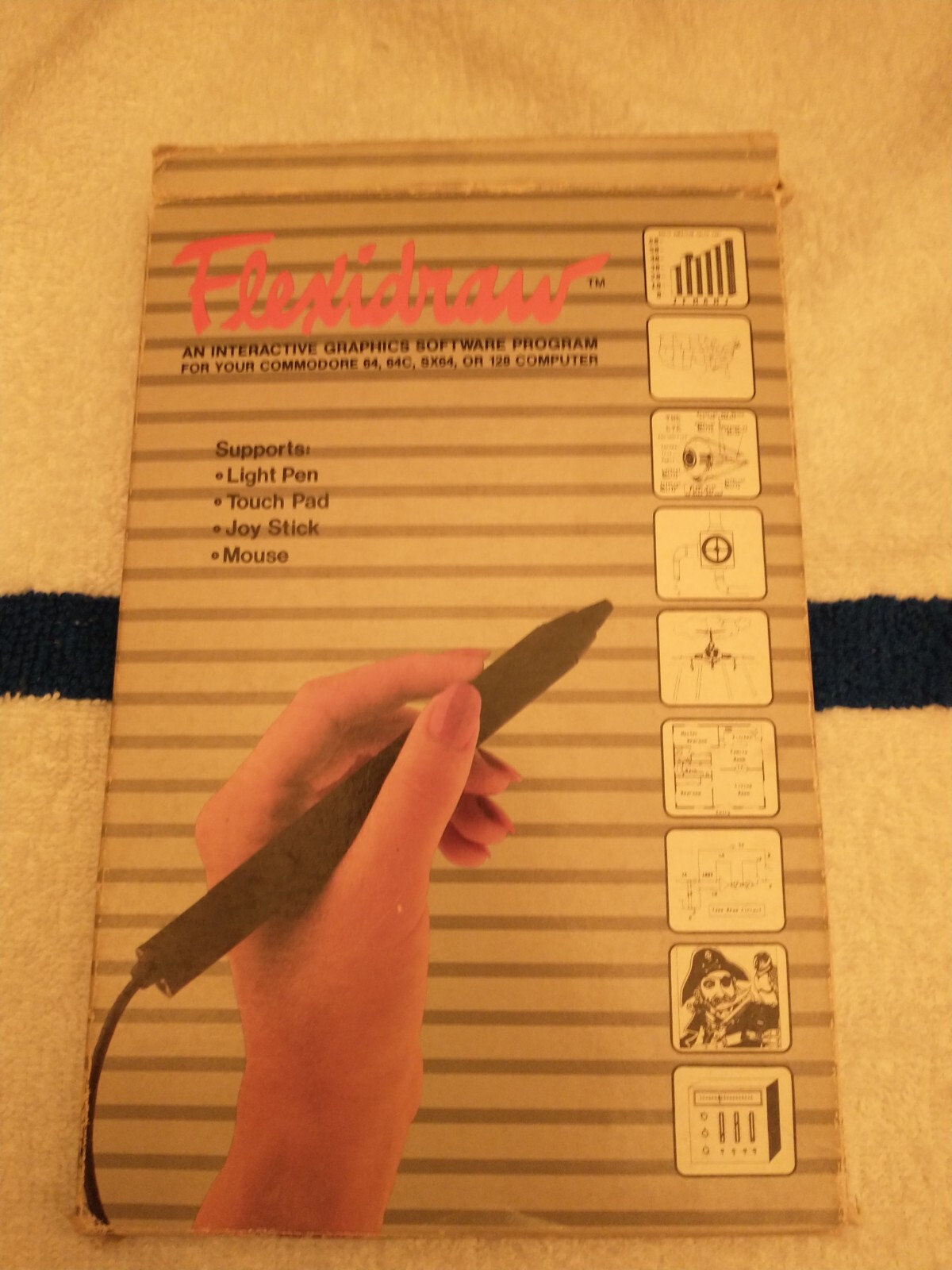 Flexidraw 5.5 1987 Commodore 64/128 Computer Inkwell Software Disk COMPLETE