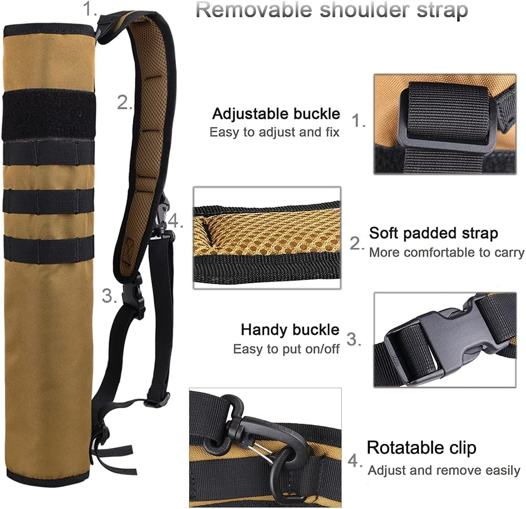 KRATARC Archery Lightweight Back Arrow Quiver Dual Use Foldable Compact Hip Arro