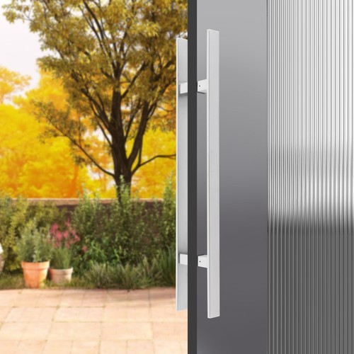 Stainless Steel Double Sided Push Pull Door Handle, H-shaped Door Pull Handle