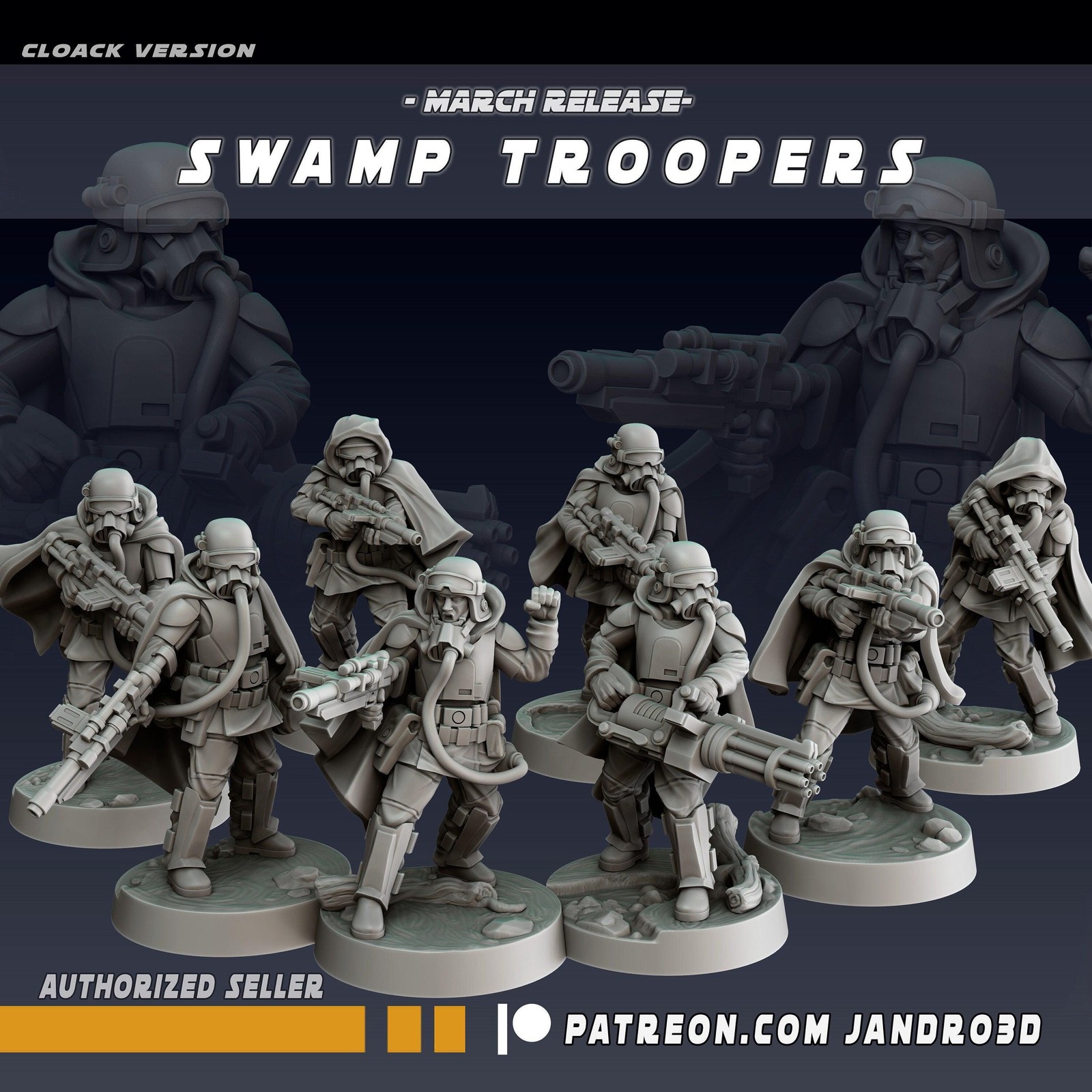 8 x swamp troopers - star wars legion compatible jandro
