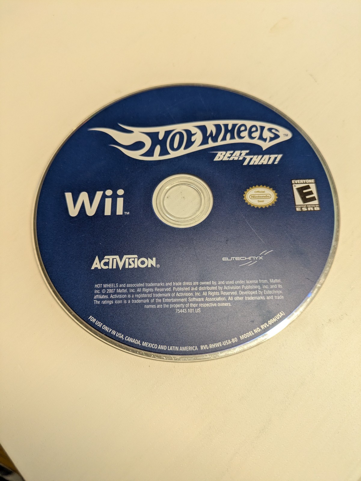 Hot Wheels: Beat That (Nintendo Wii, 2007) Disc Only!