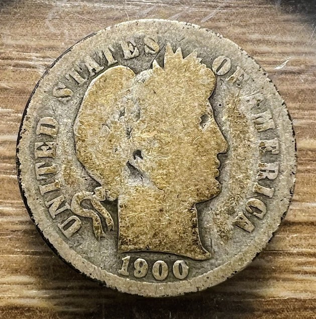 1900-P Barber Dime - Actual Coin Shown - Free Shipping & Tracking INV#121