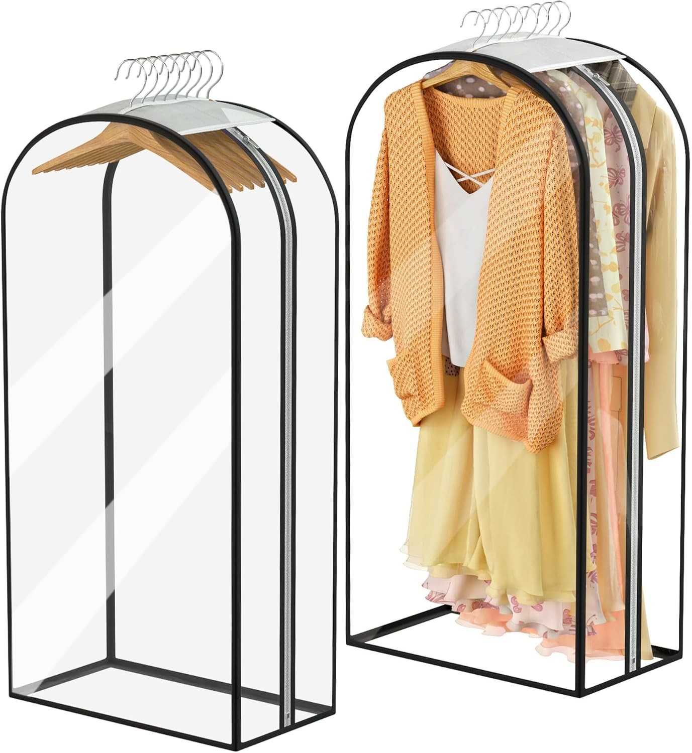 Garment Bags for Hanging Clothes 40 Inch Clear Suit Covers