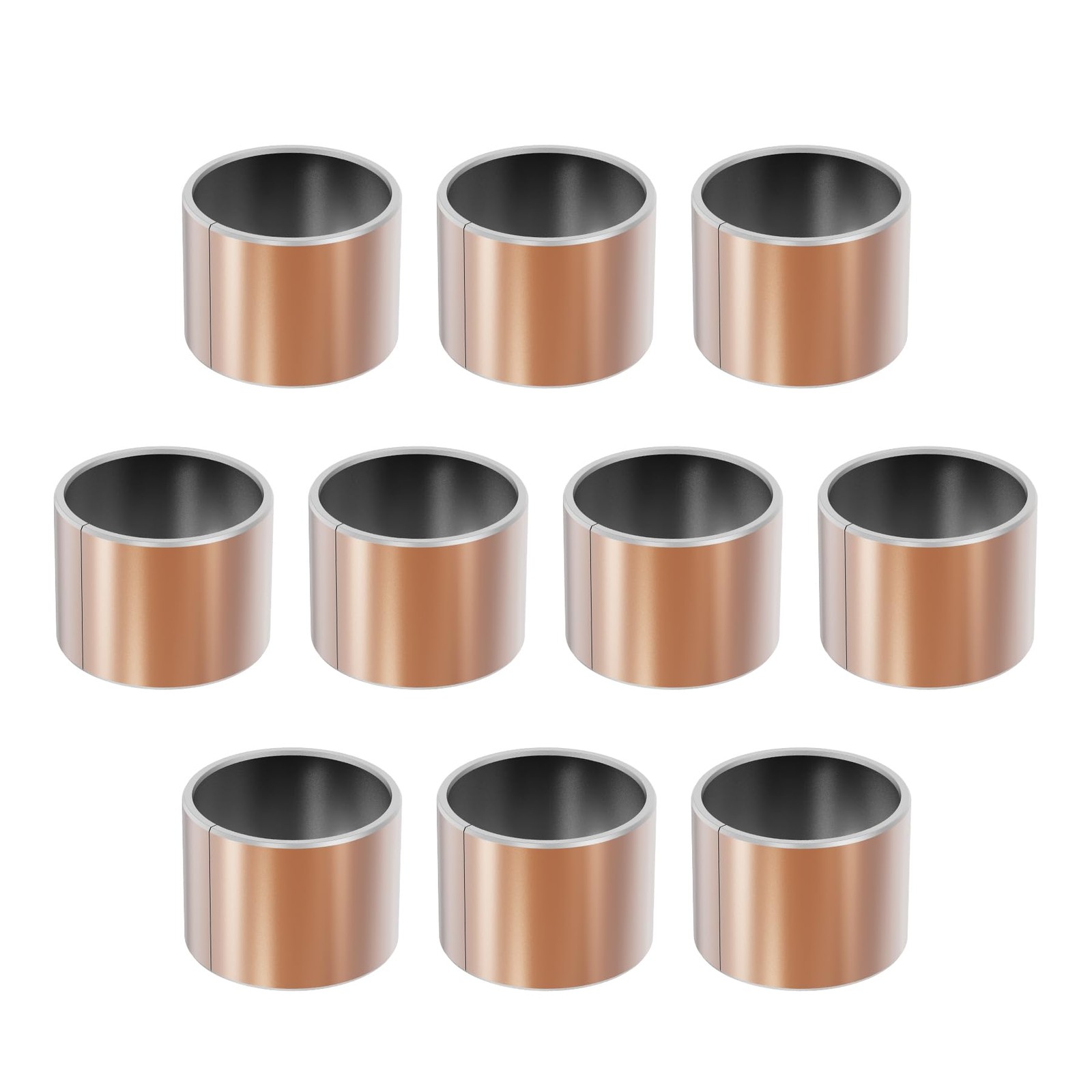 Sleeve Bearing Wrapped Oilless Bushing Sintered Bronze 15x17x15mm Part 10 PCS