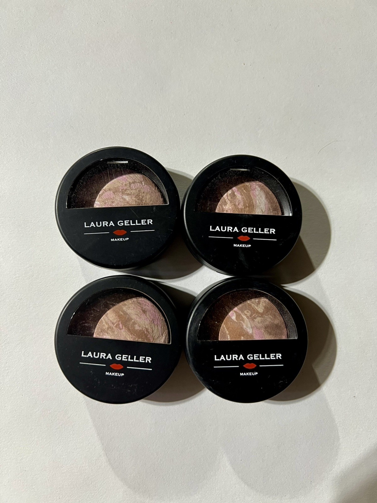 Lot of 4 ~ Laura Geller Bronze-N-Brighten Foundation "Fair" Travel Size