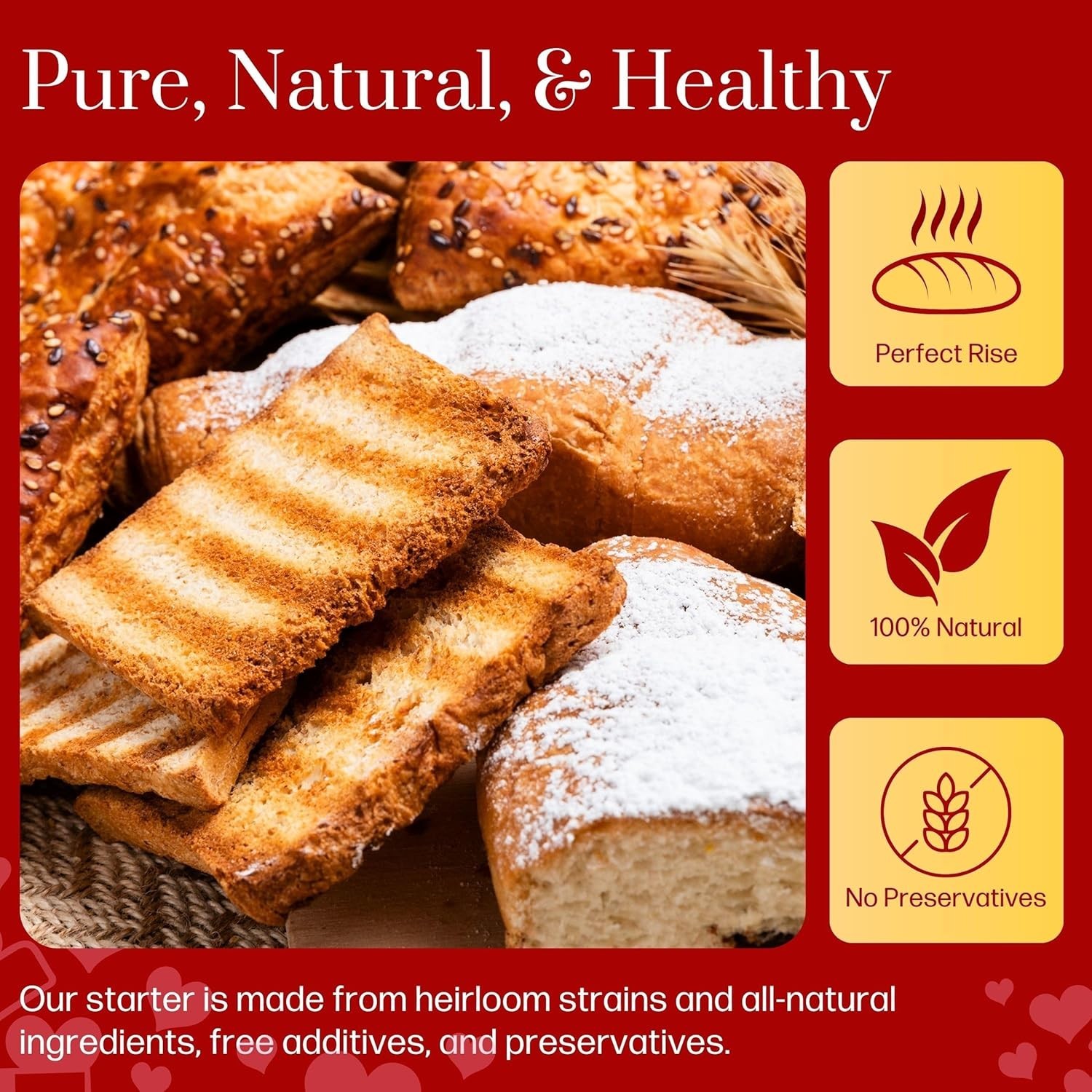 Versatile 100- Sourdough Starter Kit - Ideal for Beginners & Artisan Bakers