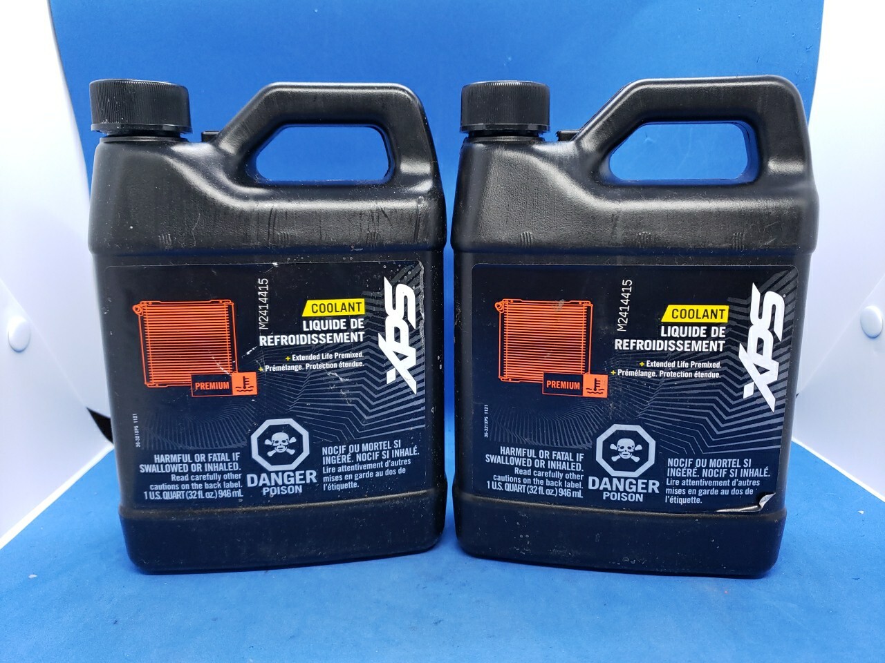 Can-Am OEM, XPS Extended Life Pre-Mixed Coolant Orange- 1Qt Bottle- LOT OF 2