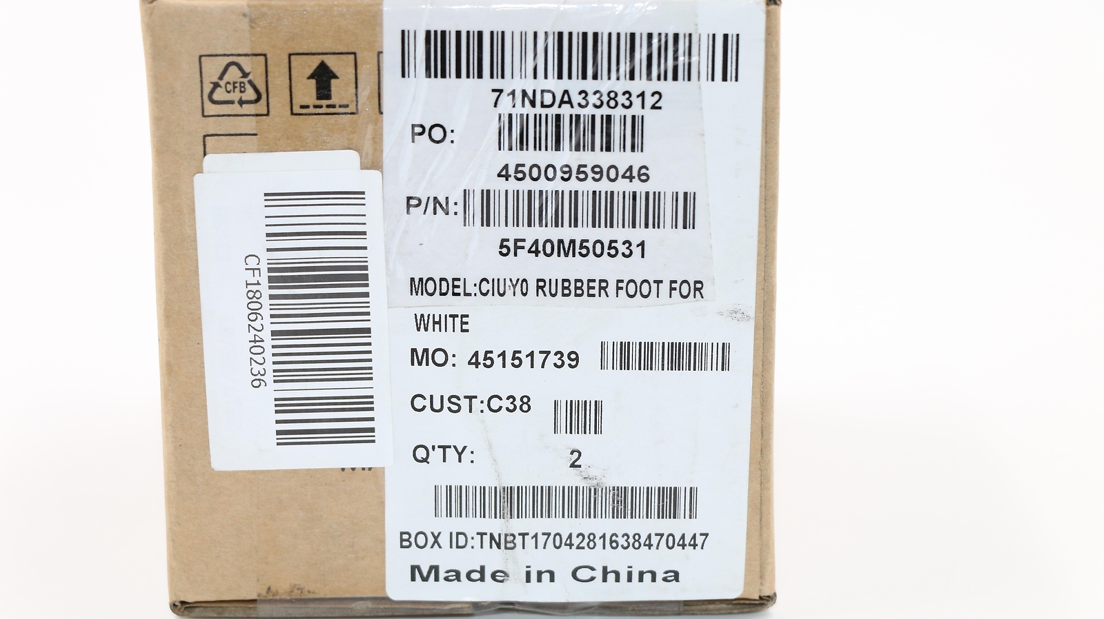 5F40M50531 Foot Rubber C 80VB White