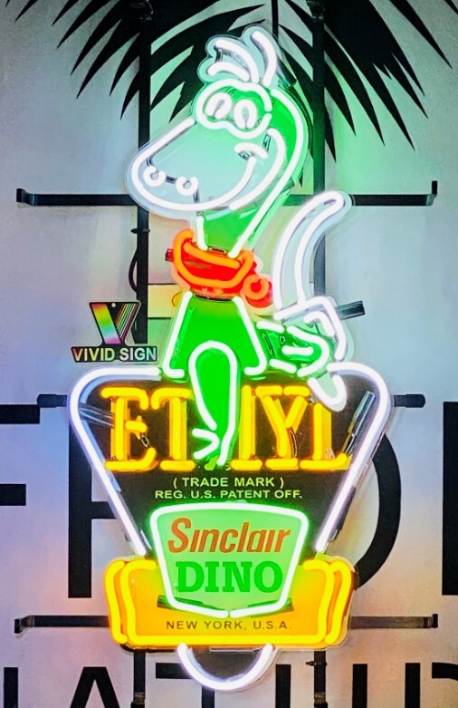 Sinclair Dino Ethyl Gasoline Light Lamp Neon Sign 24" With HD Vivid Printing QL