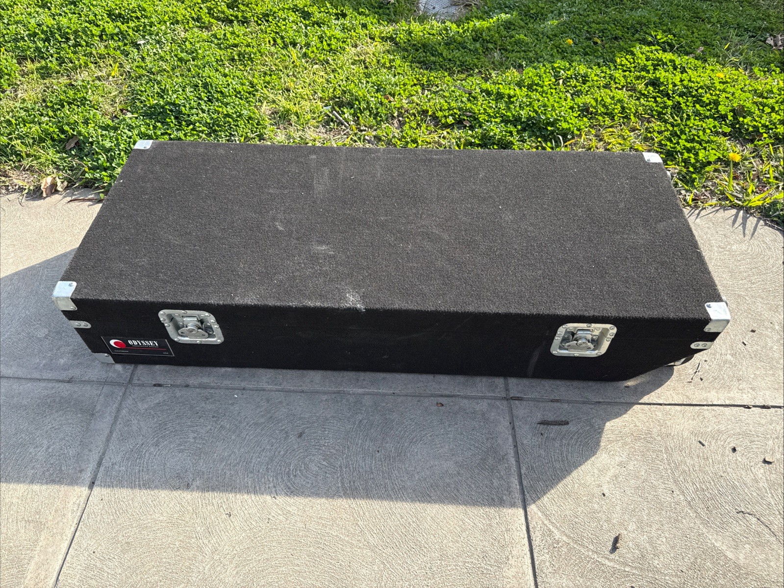 Odyssey Pro Carpeted CD Case W/ Wheels - Black